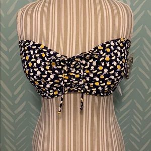 NWT Ann Taylor LOFT Beach Bandeau Swimsuit Top XL